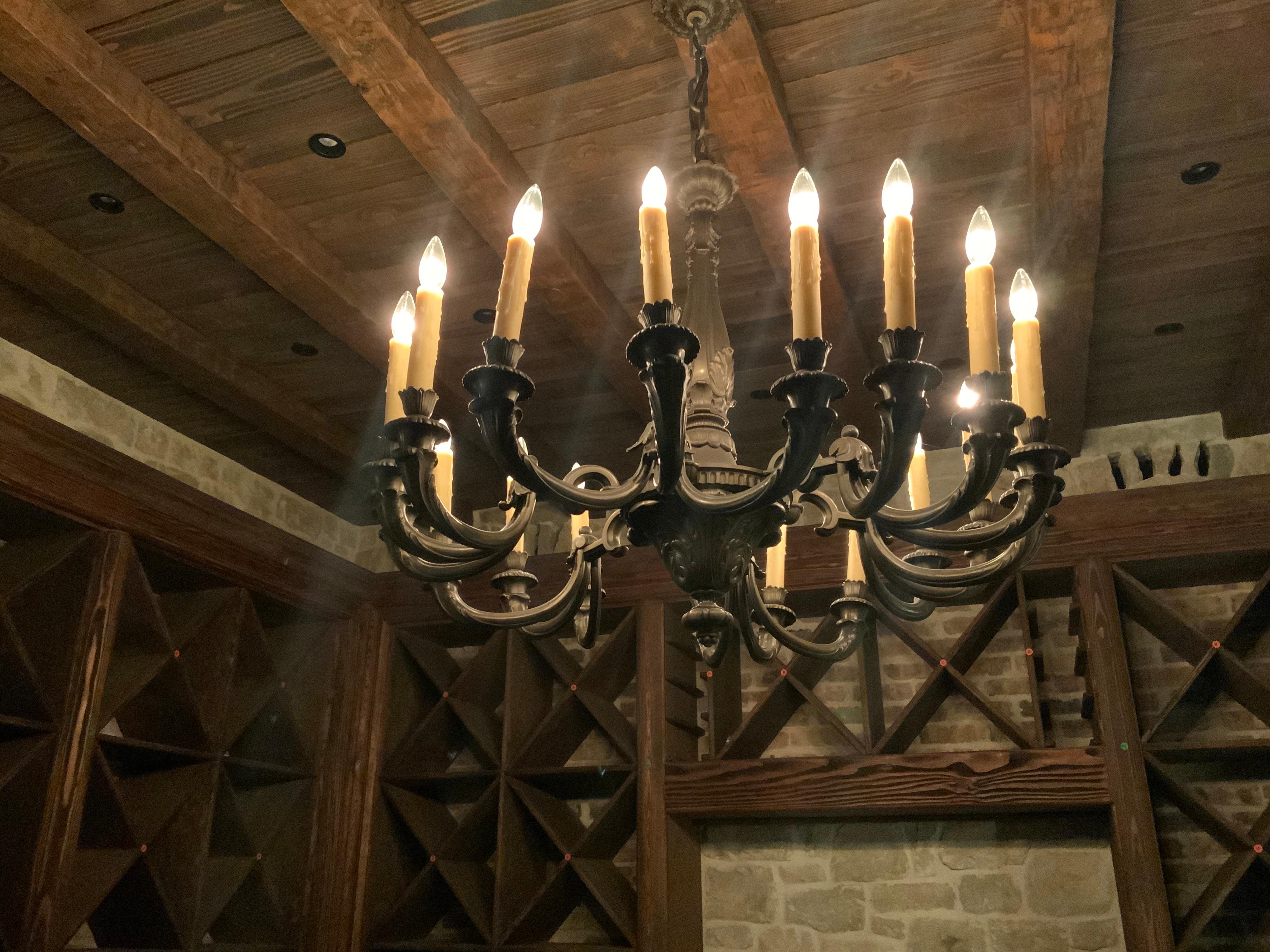 French 19th Century Bronze Chandelier from France