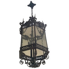 Antique 19th Century Bronze Chateau Lantern from France