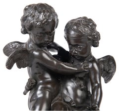 19th Century Bronze Cherubs Wrestling, After Falconet