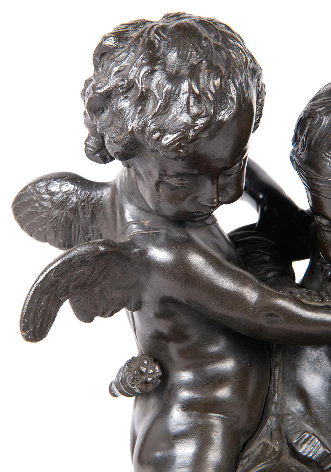 Français Des chérubins luttant en bronze du 19ème siècle, d'après Falconet en vente