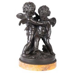 Bronze-Cherubs-Wrestling des 19. Jahrhunderts, nach Falconet