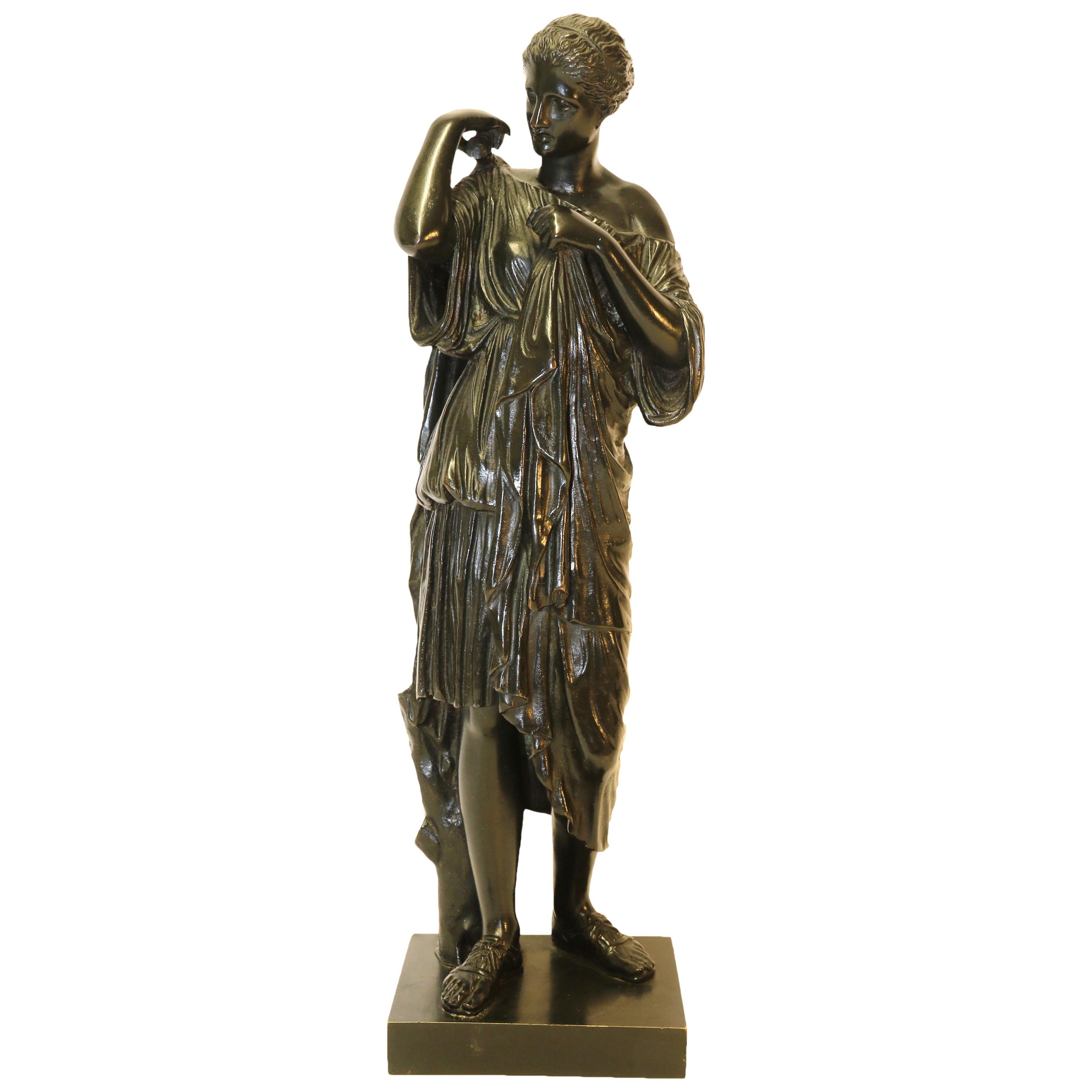 19th Century Bronze Classical Figure of Diana the Huntress, circa 1860 For Sale