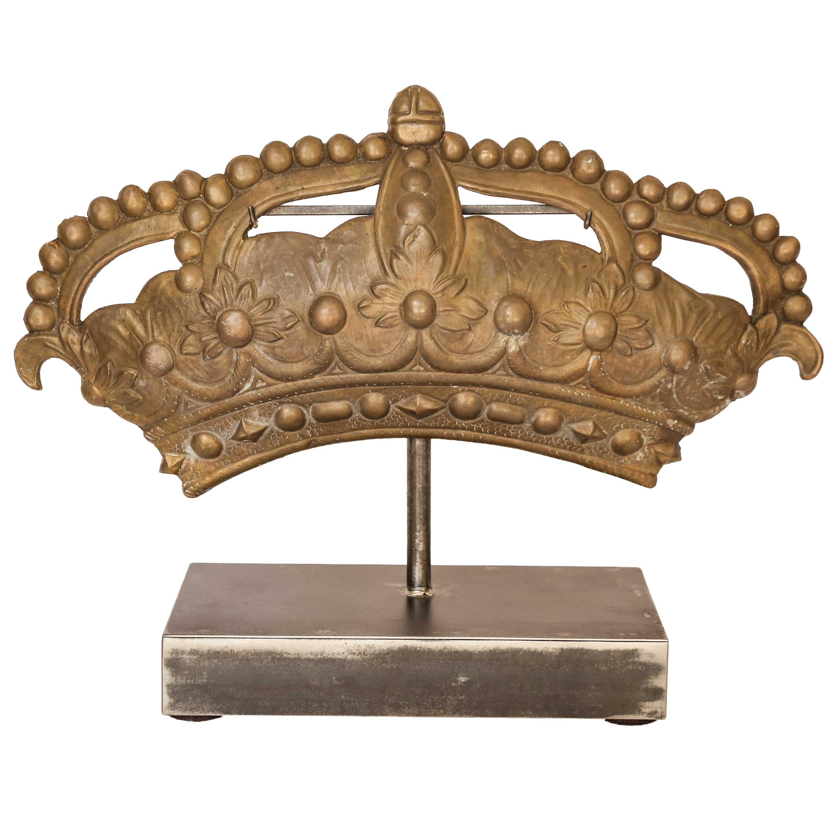 19th Century Bronze Crown Mold