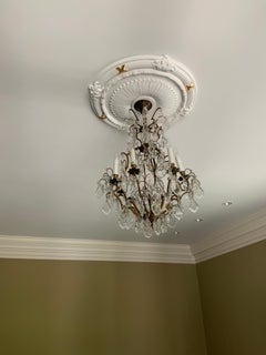 19th Century Bronze & Crystal Chandelier from France