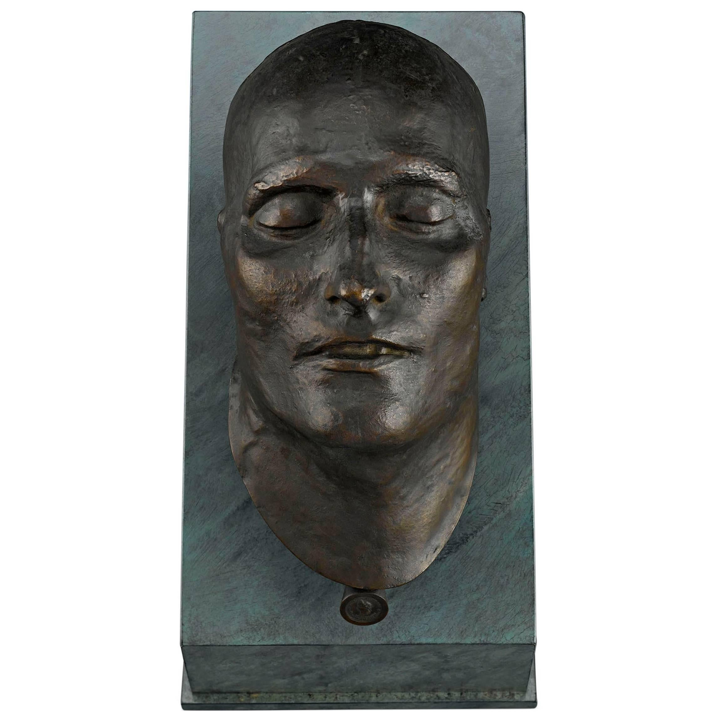 19th Century Bronze Death Mask of Napoleon I 
