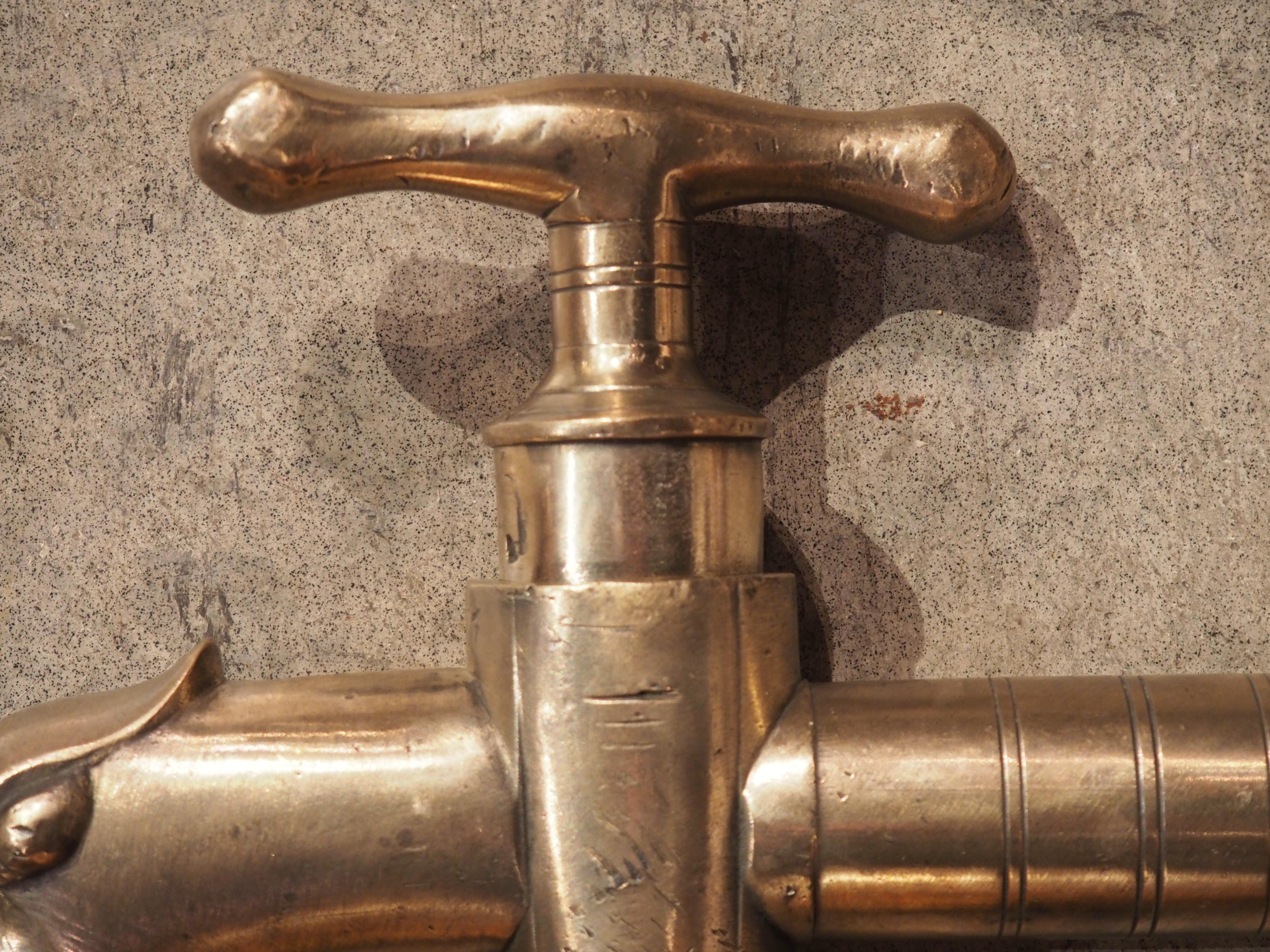 French 19th Century Bronze Dolphin Form Barrel Spout from France