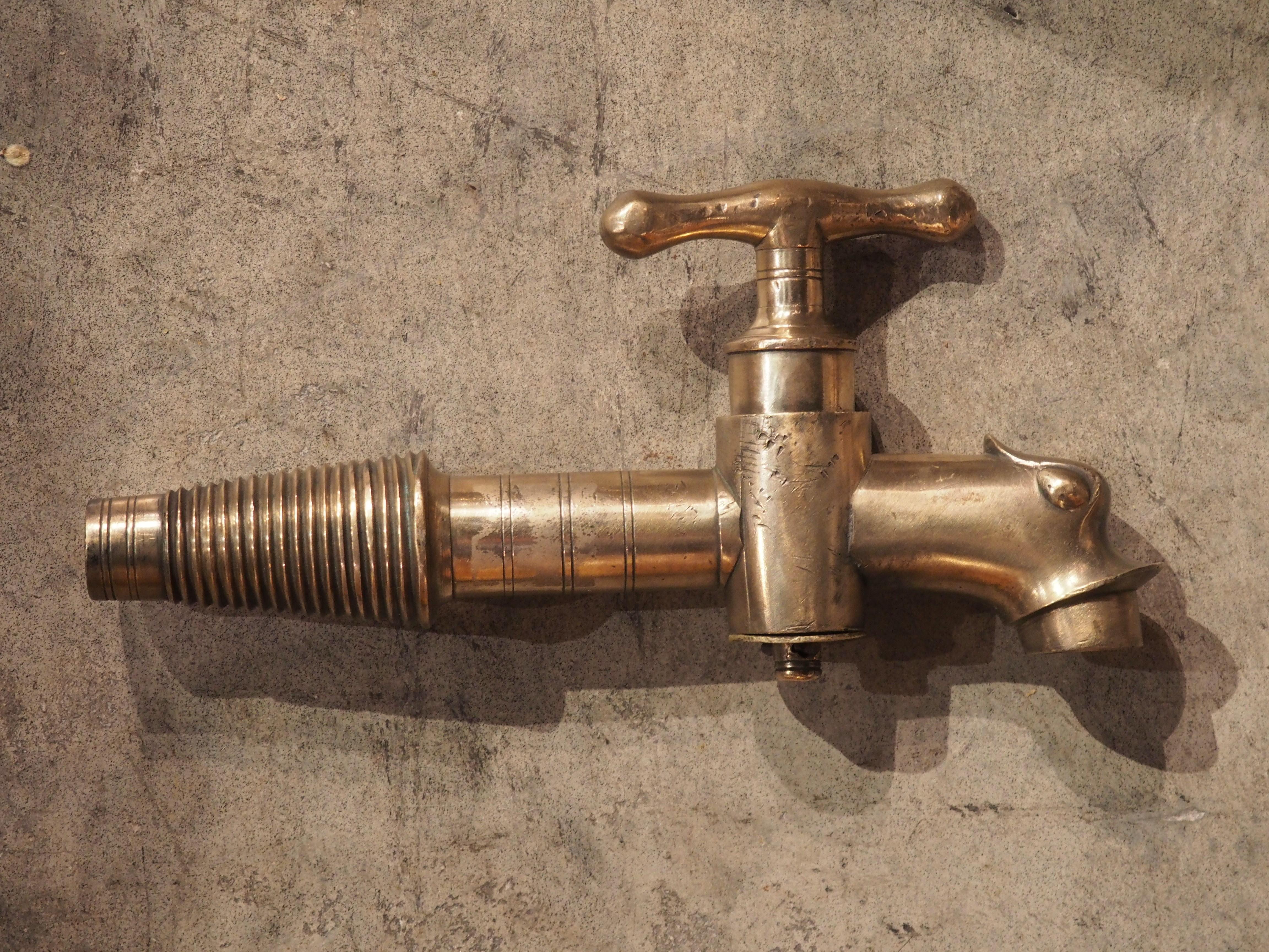 Metal 19th Century Bronze Dolphin Form Barrel Spout from France