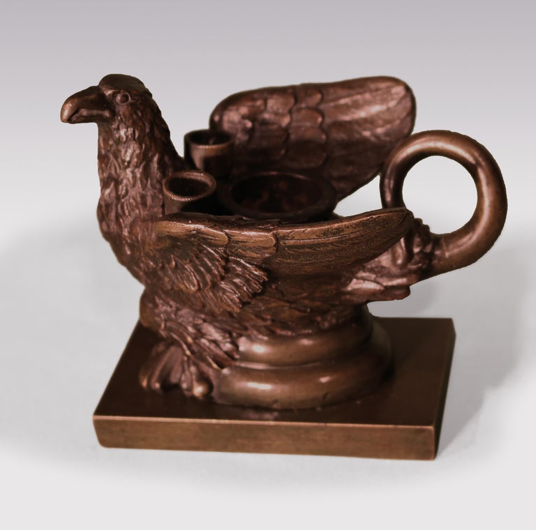 19th Century Bronze Eagle Inkwell For Sale at 1stDibs