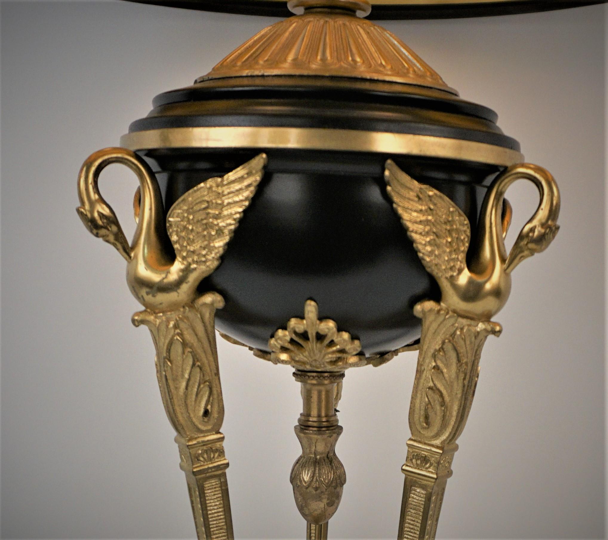 French 19th Century Bronze Empire Table Lamp