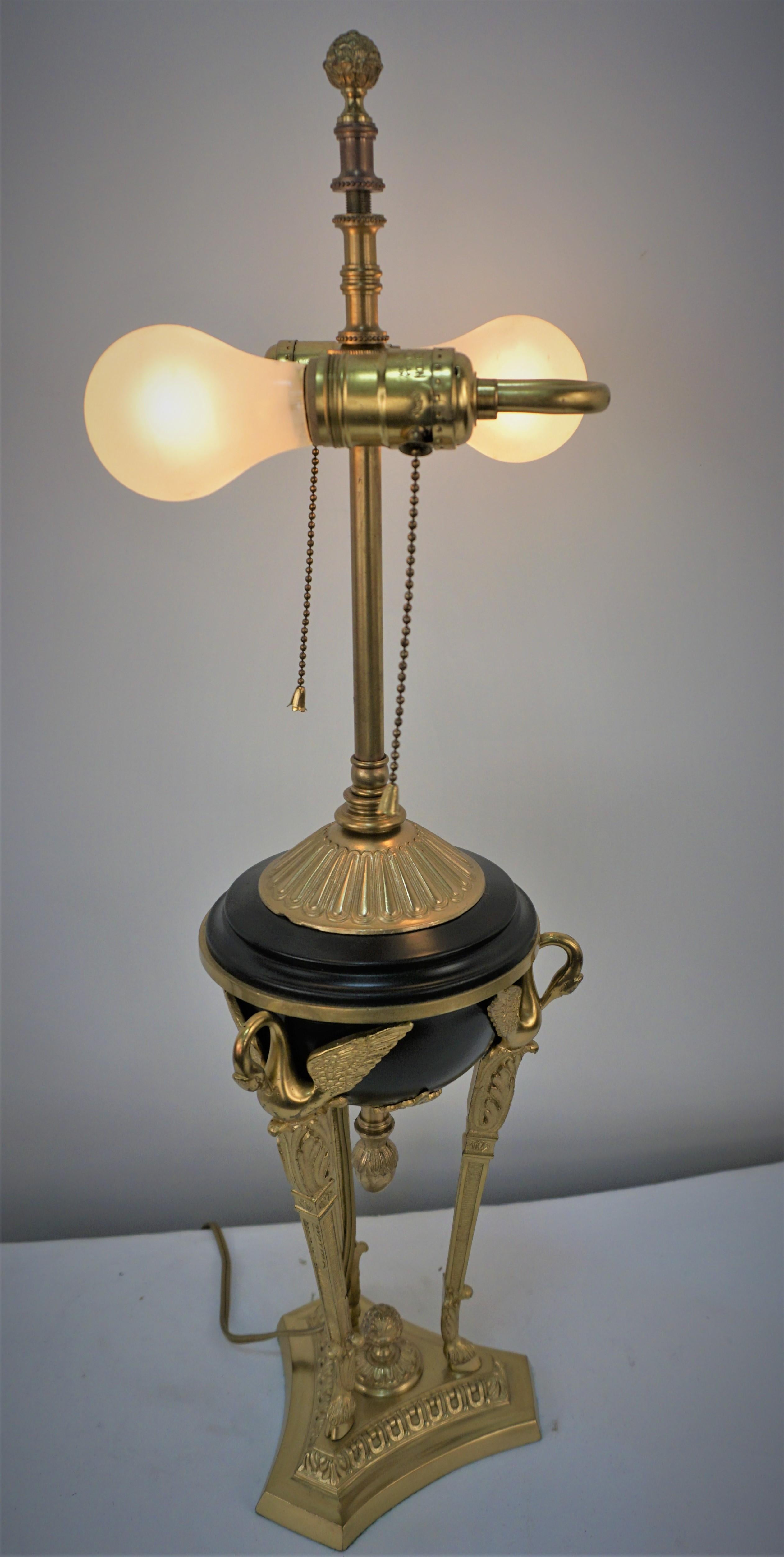 19th Century Bronze Empire Table Lamp 4