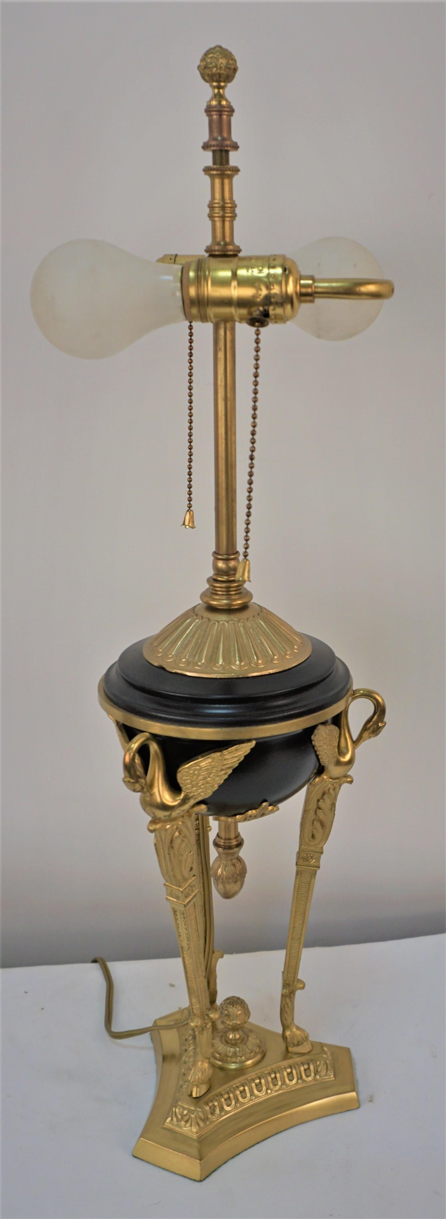 19th Century Bronze Empire Table Lamp 5
