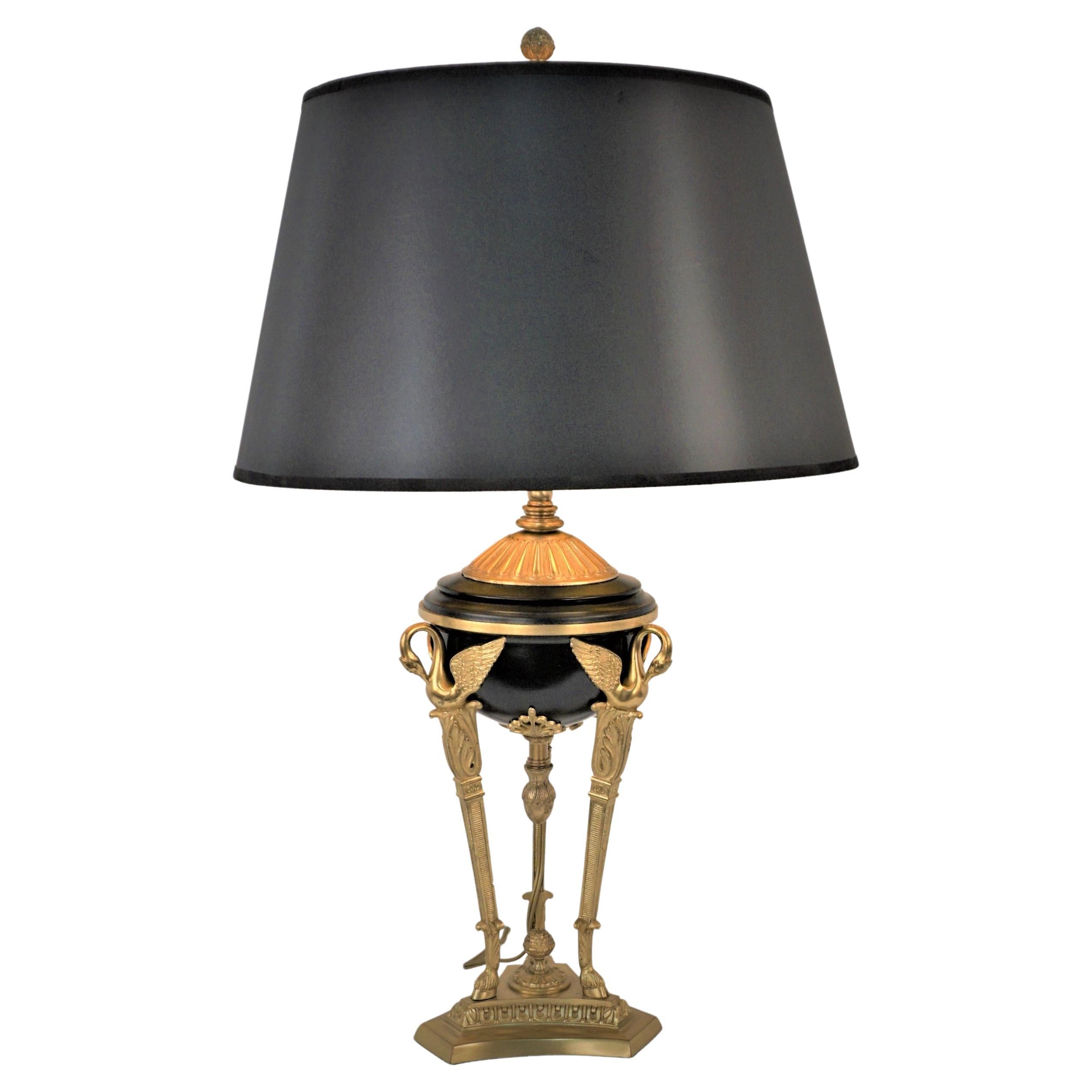 19th Century Bronze Empire Table Lamp