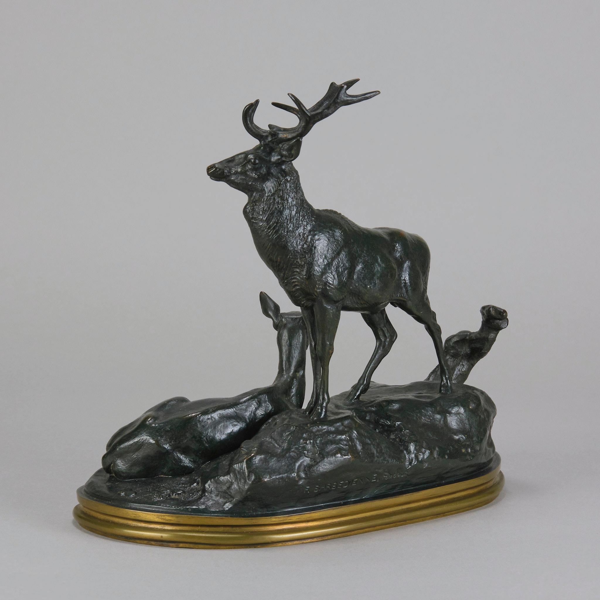 Art nouveau Bronze du 19ème siècle intitulé 