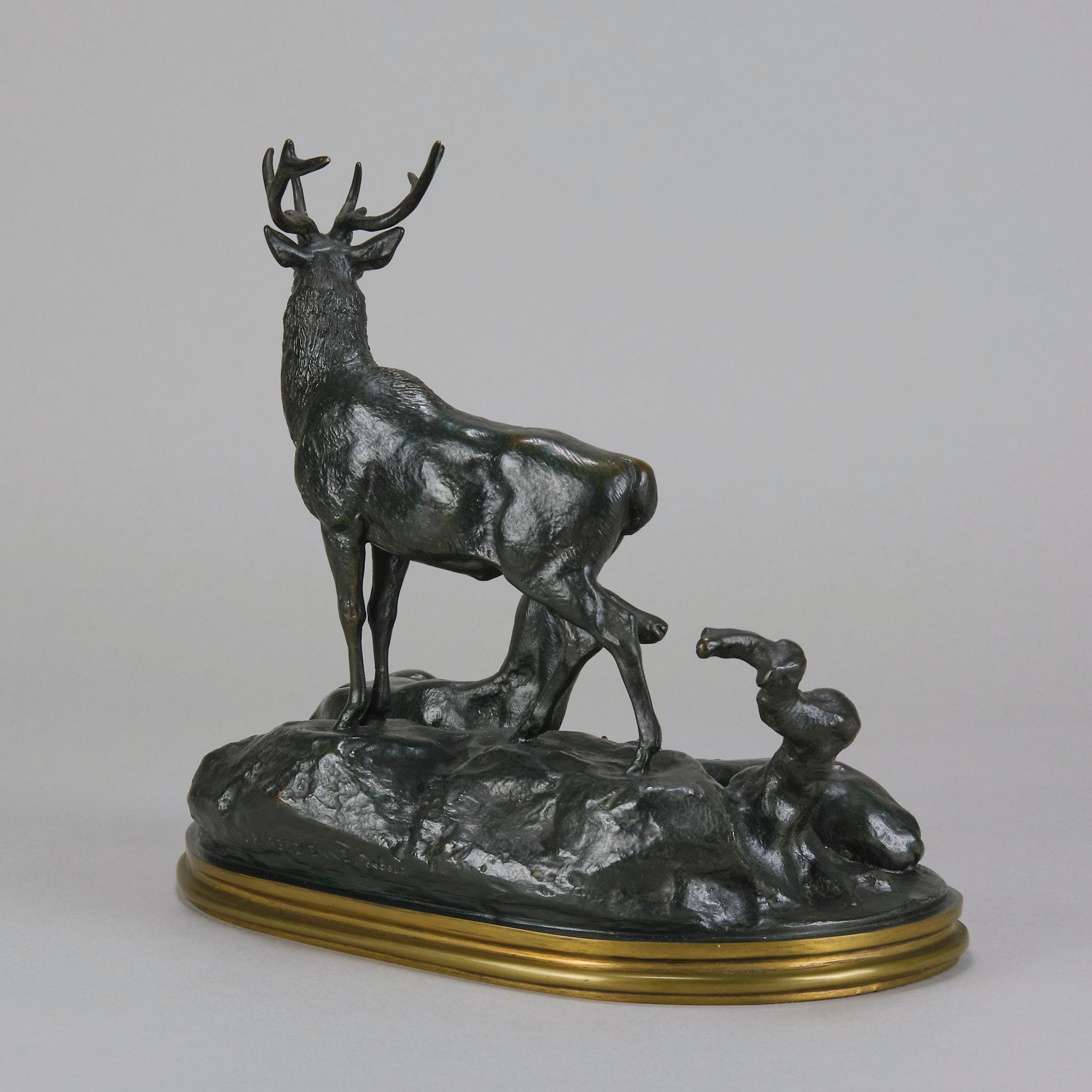 Français Bronze du 19ème siècle intitulé 