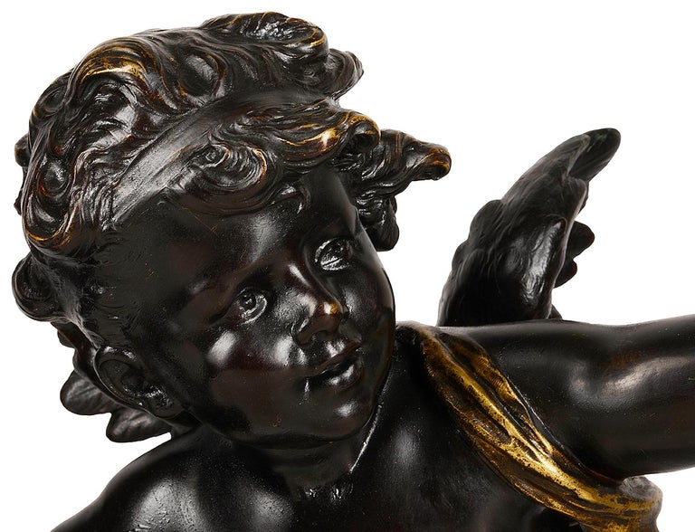 eros en bronze du 19e siècle par Aug. Moreau En vente sur 1stDibs