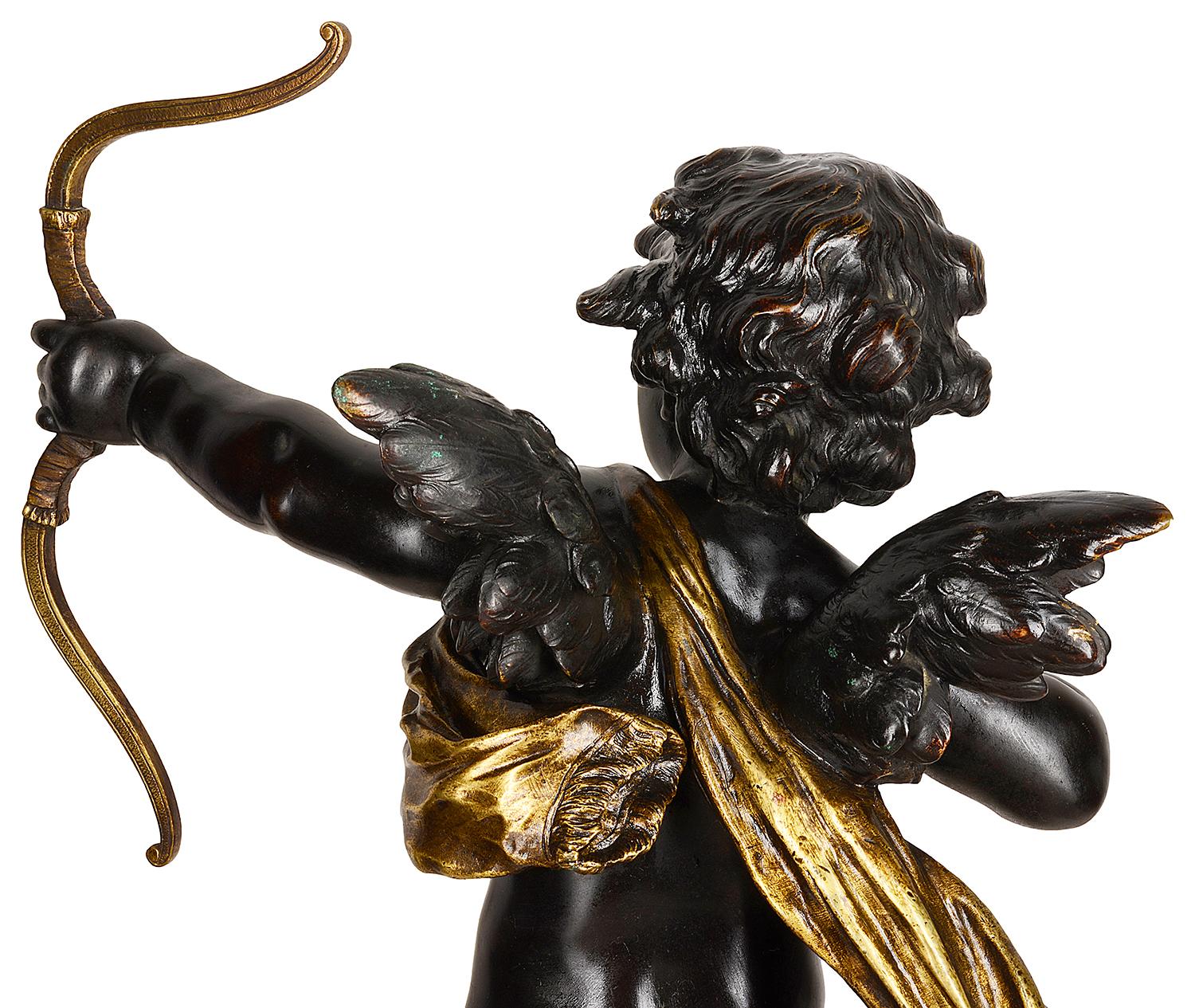 French 19th Century Bronze Eros, by Aug. Moreau For Sale