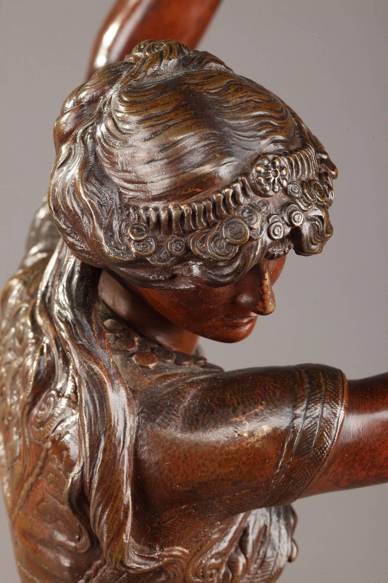 XIXe siècle 19e siècle Bronze Esmeralda d'après Édouard Houssin:: 1847-1919