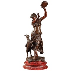19e siècle Bronze Esmeralda d'après Édouard Houssin:: 1847-1919