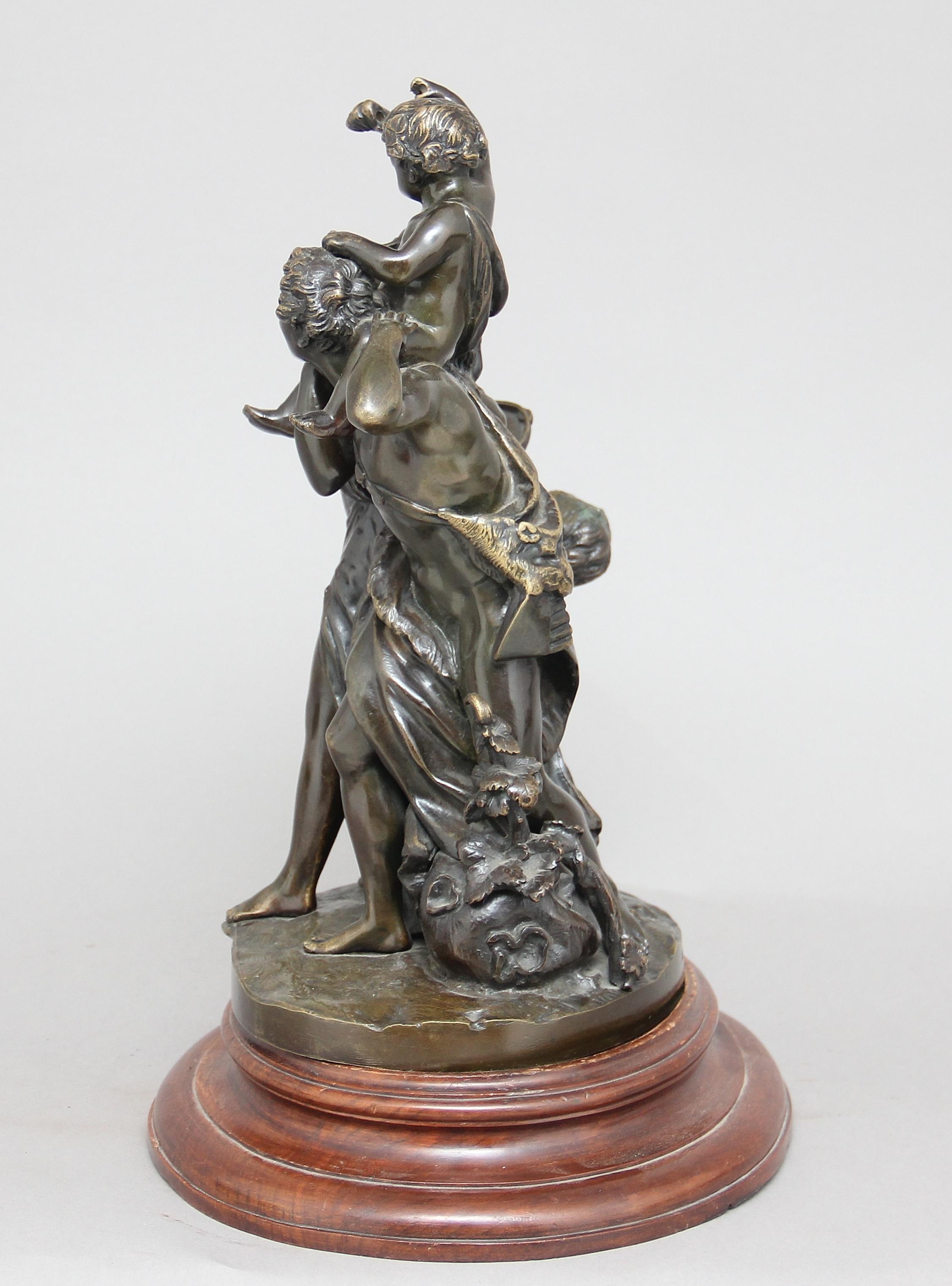 19th Century Bronze Figural Group In Excellent Condition In Martlesham, GB