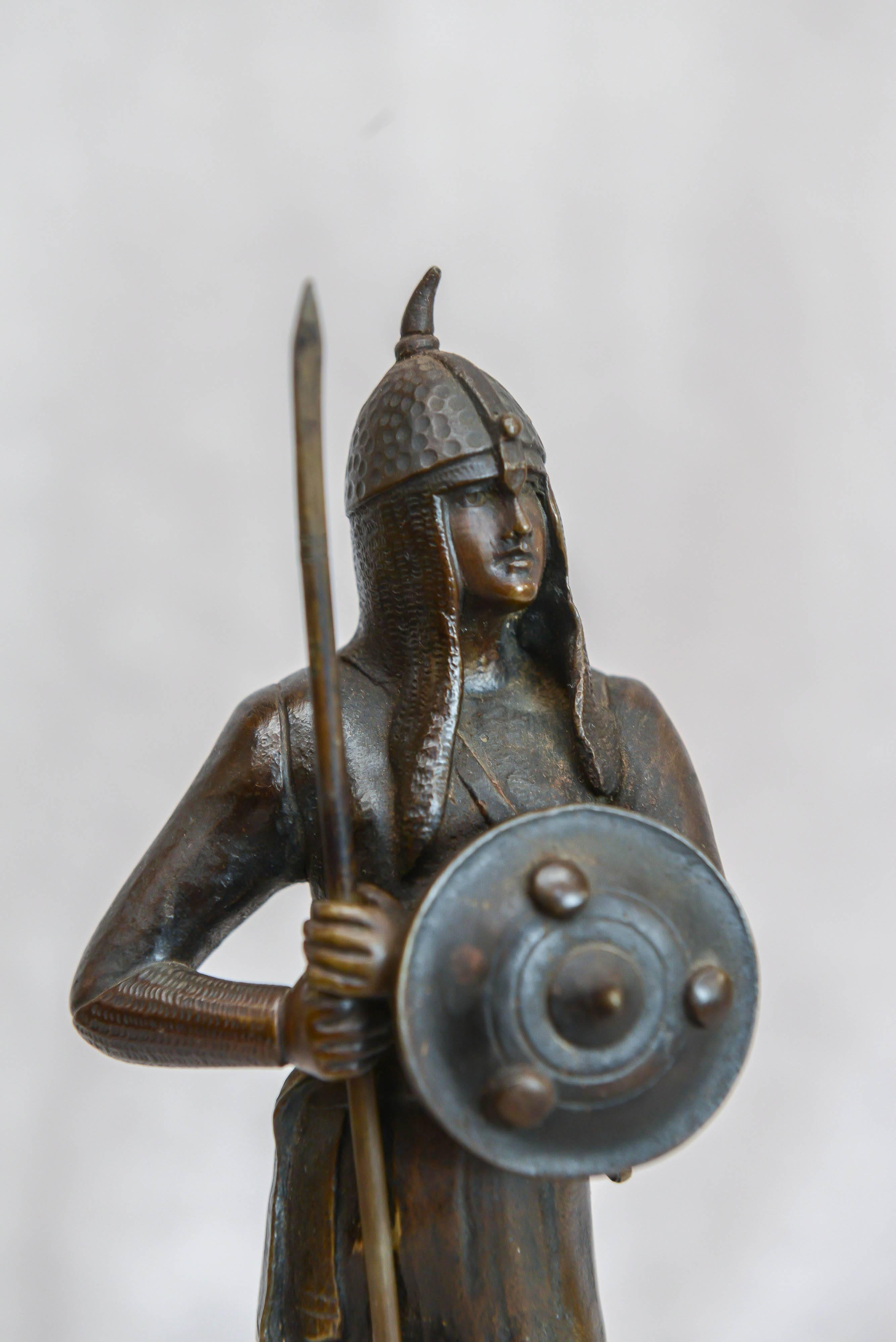 Beaux Arts 19th Century Bronze Figure of a Warrior