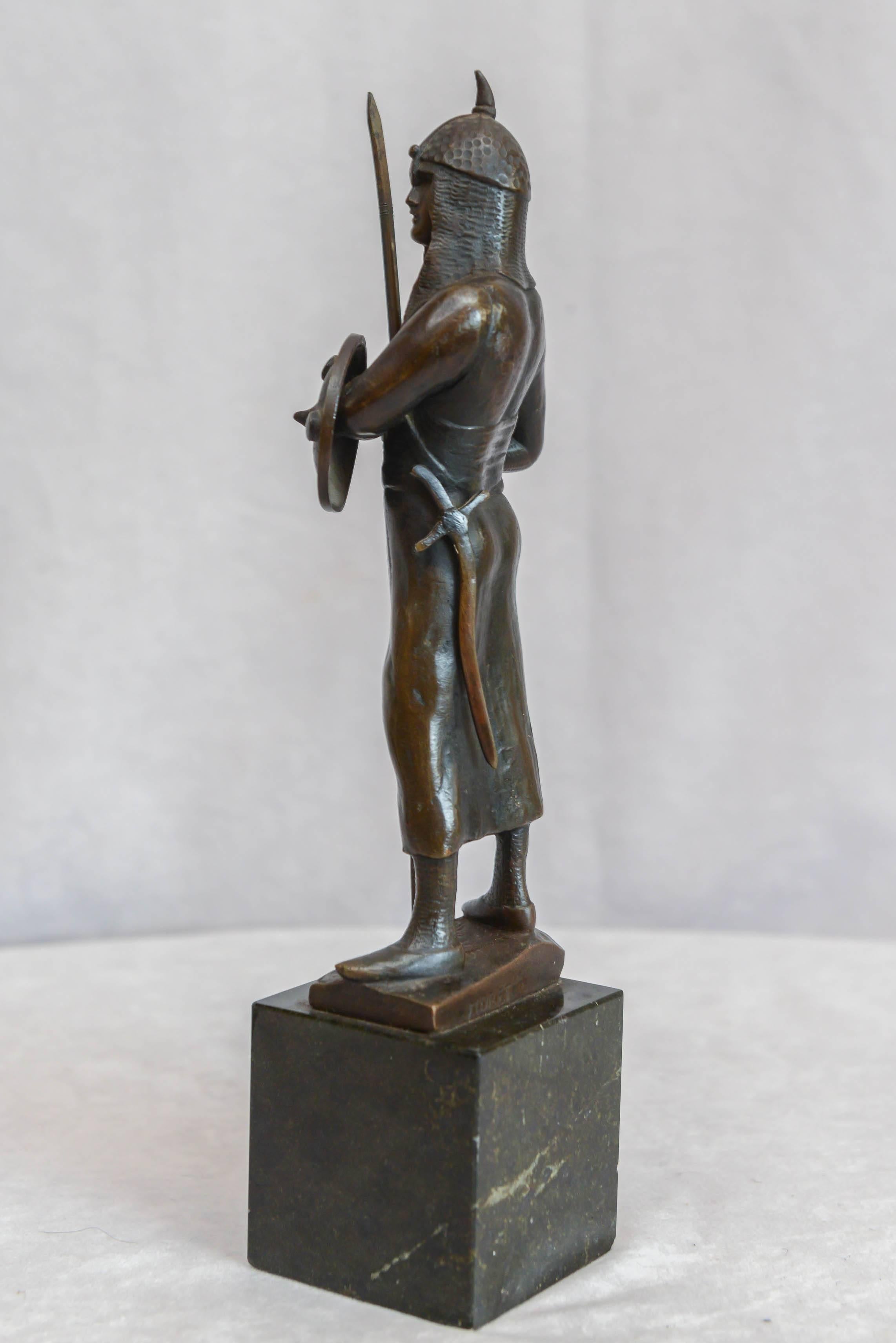 French 19th Century Bronze Figure of a Warrior