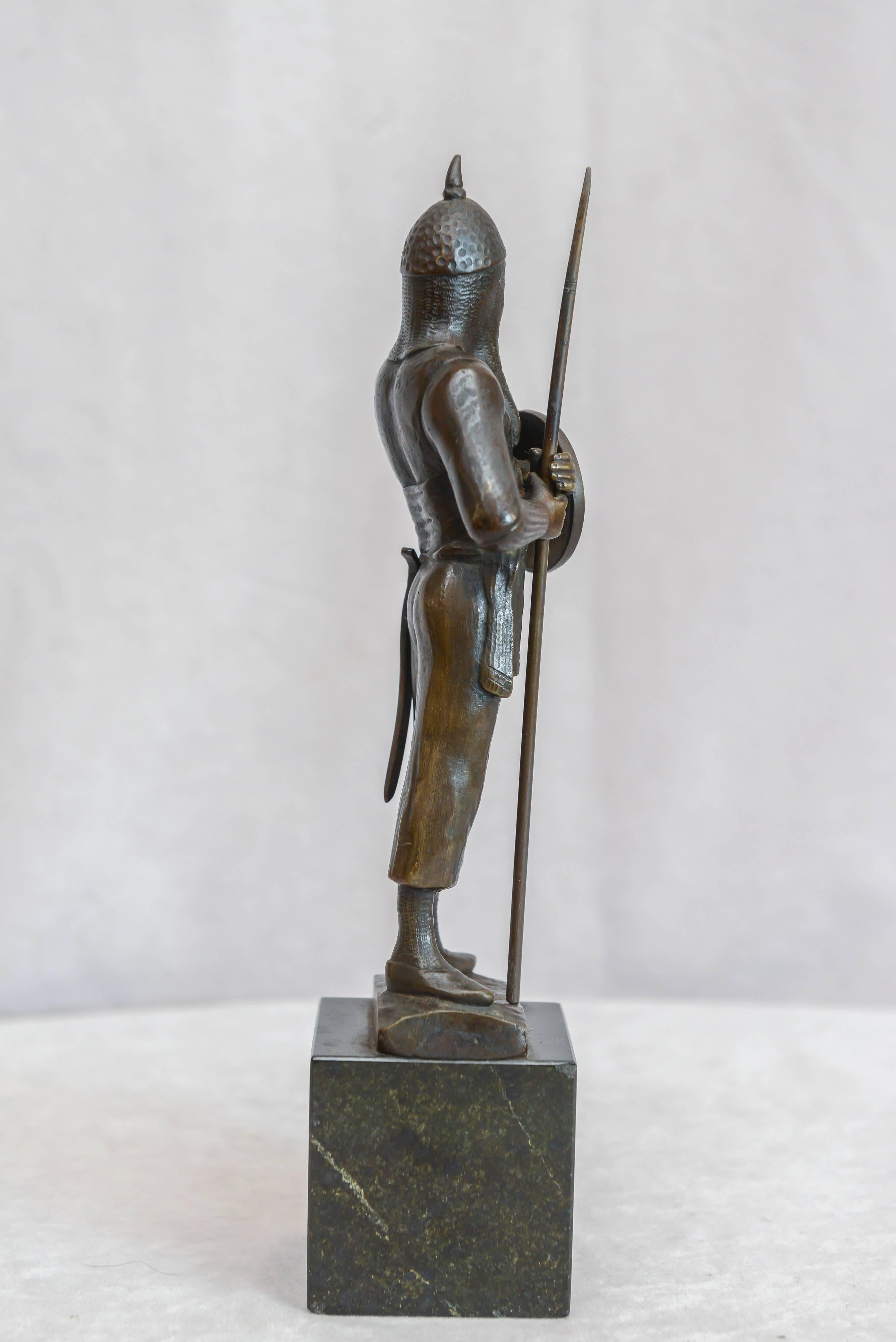 19th Century Bronze Figure of a Warrior 1