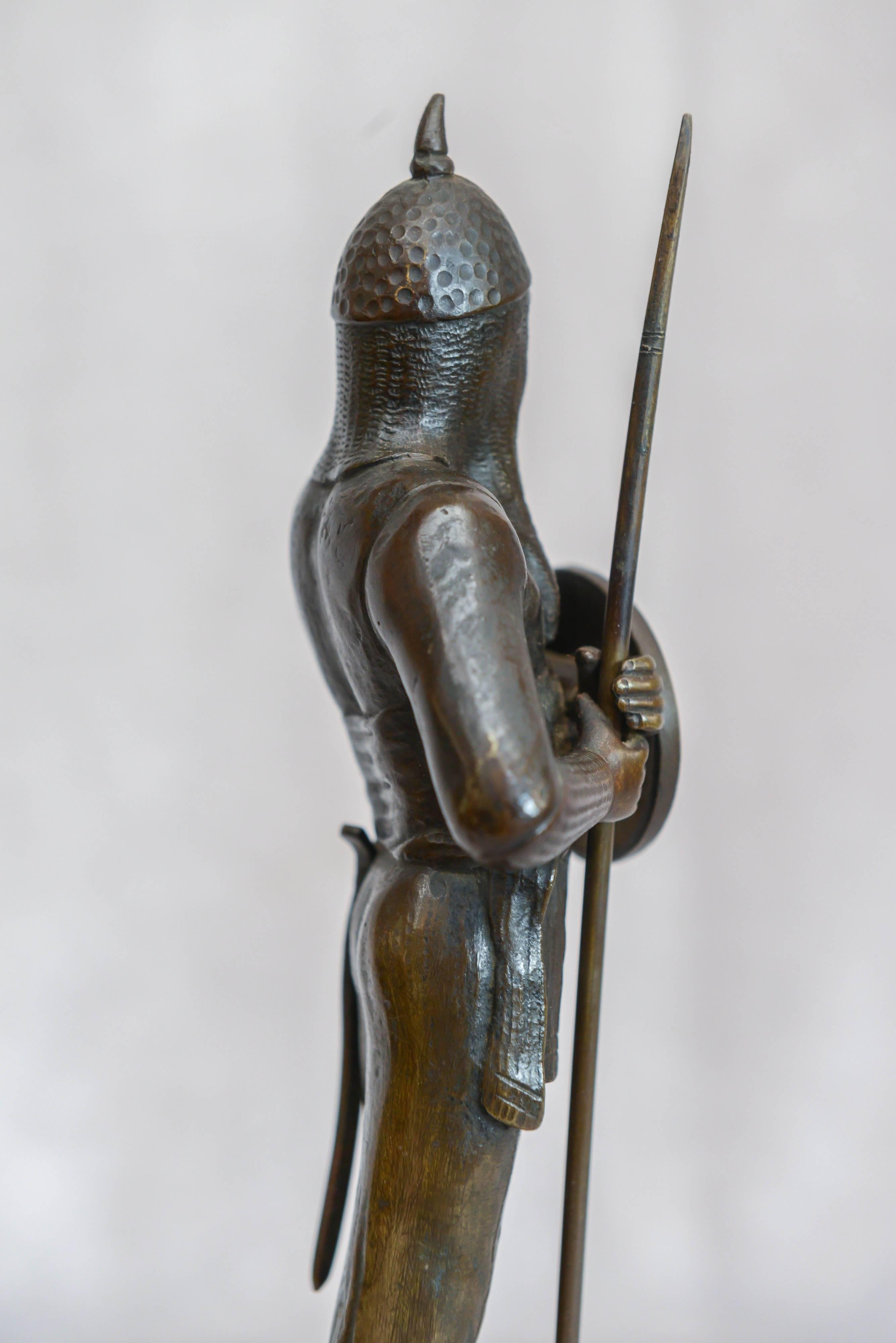 19th Century Bronze Figure of a Warrior 2