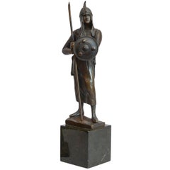 19th Century Bronze Figure of a Warrior