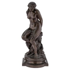 19th Century Bronze Figure Of Andromeda, Alexandre-Pierre Schoenewerk, 1820-1885