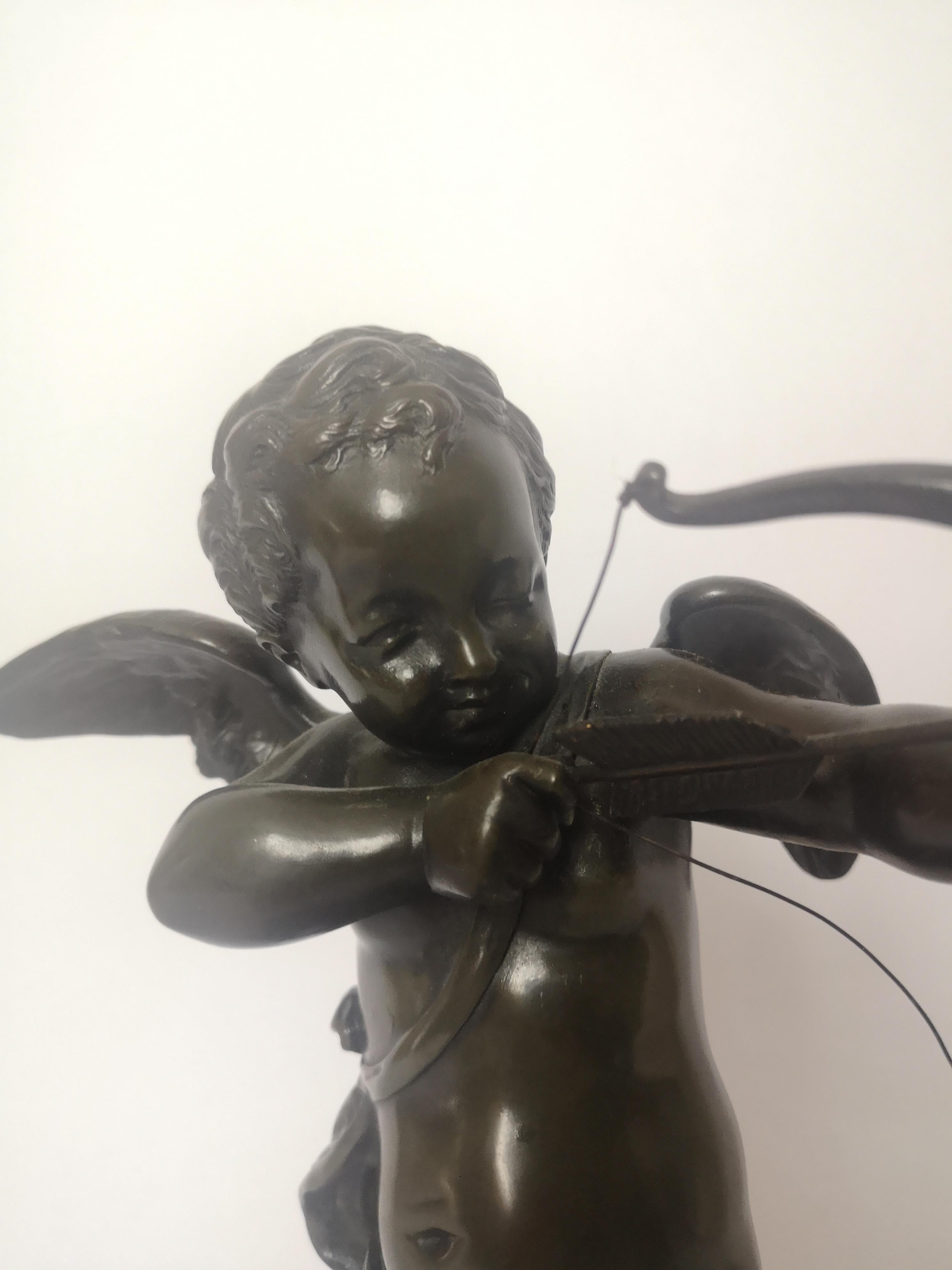 19th Century Bronze Figure of Cupid by L. Gregoire For Sale 2