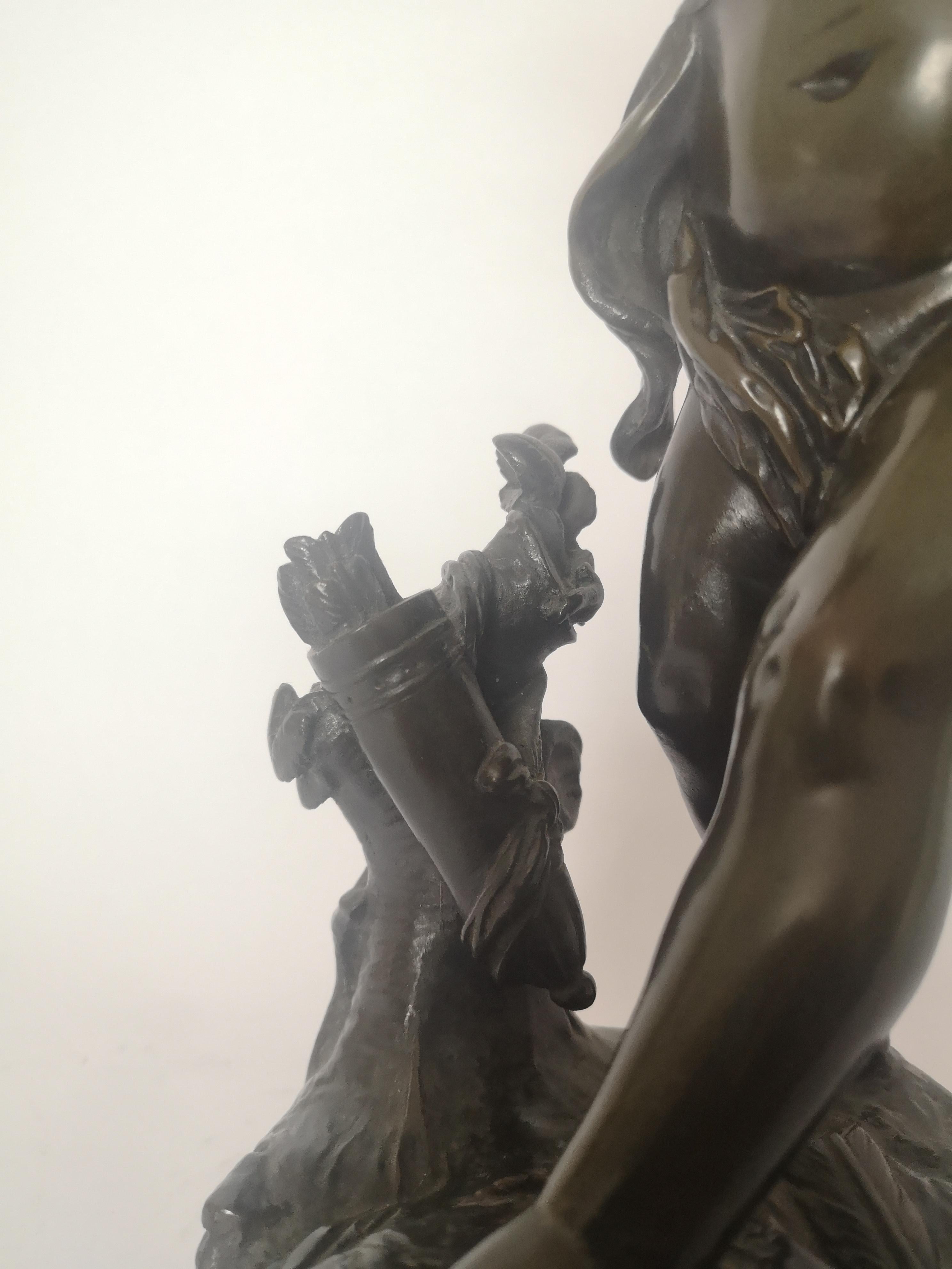 19th Century Bronze Figure of Cupid by L. Gregoire For Sale 3