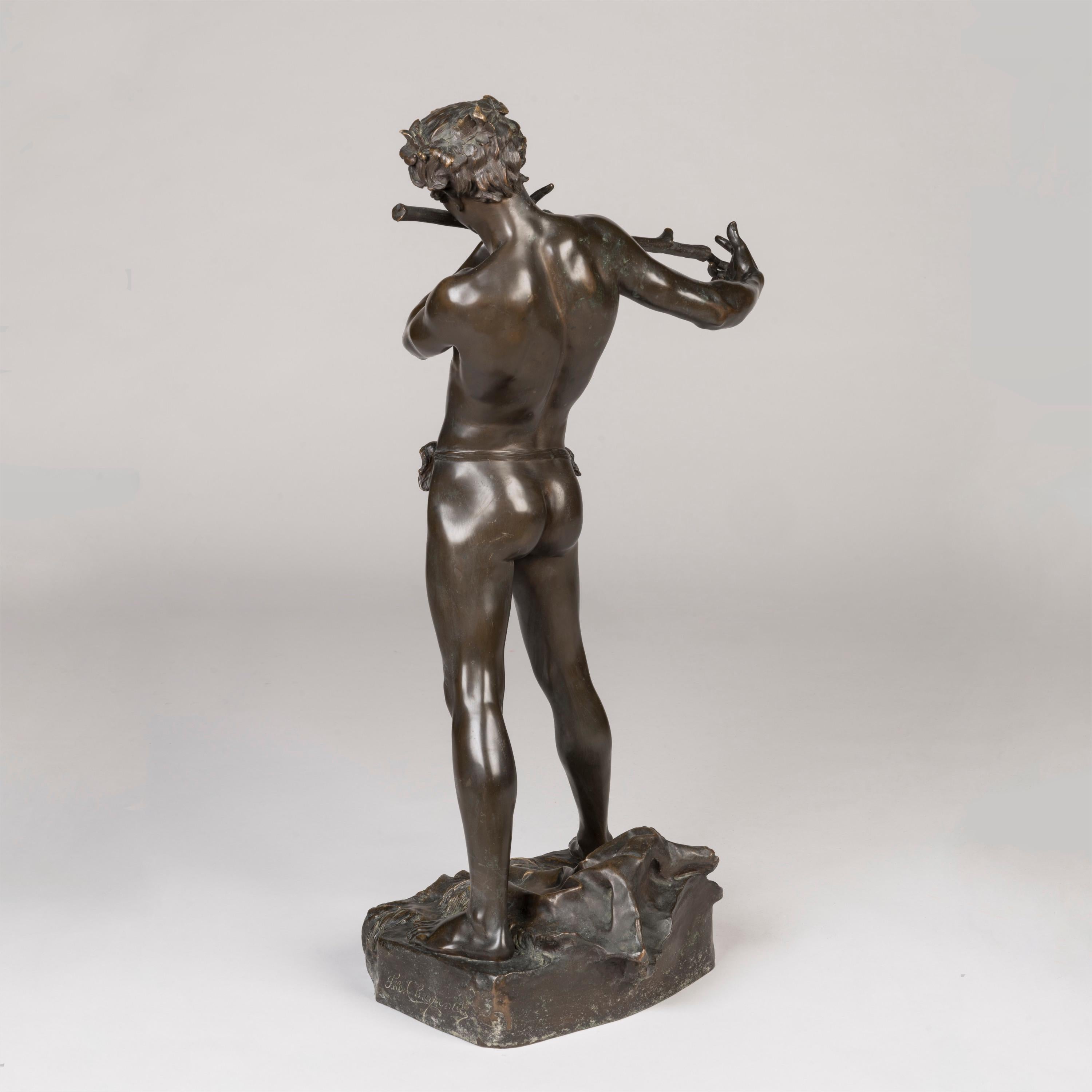 French 19th Century Bronze Figure of L'Improvisateur by Felix Charpentier For Sale