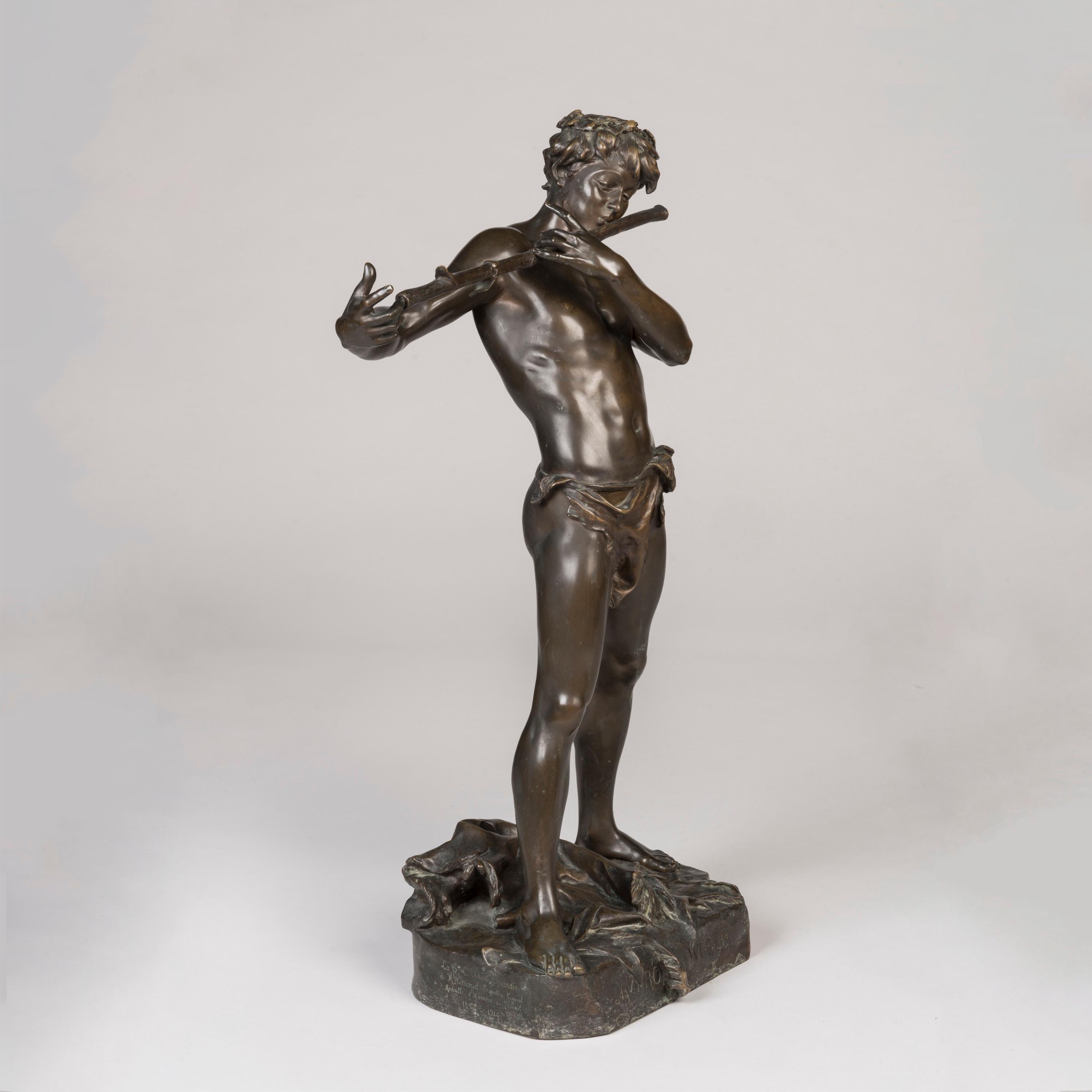 19th Century Bronze Figure of L'Improvisateur by Felix Charpentier In Good Condition For Sale In London, GB