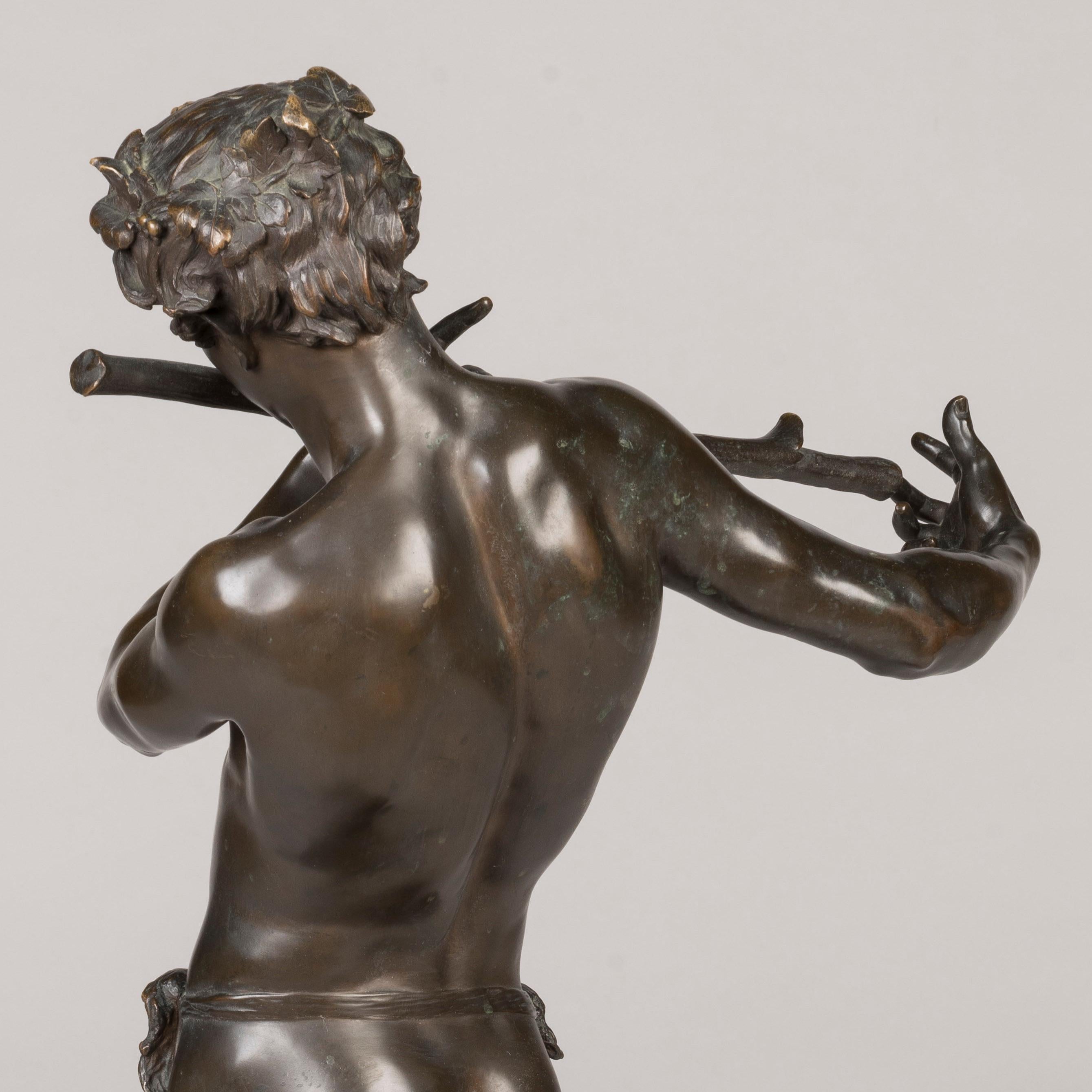 20th Century 19th Century Bronze Figure of L'Improvisateur by Felix Charpentier For Sale