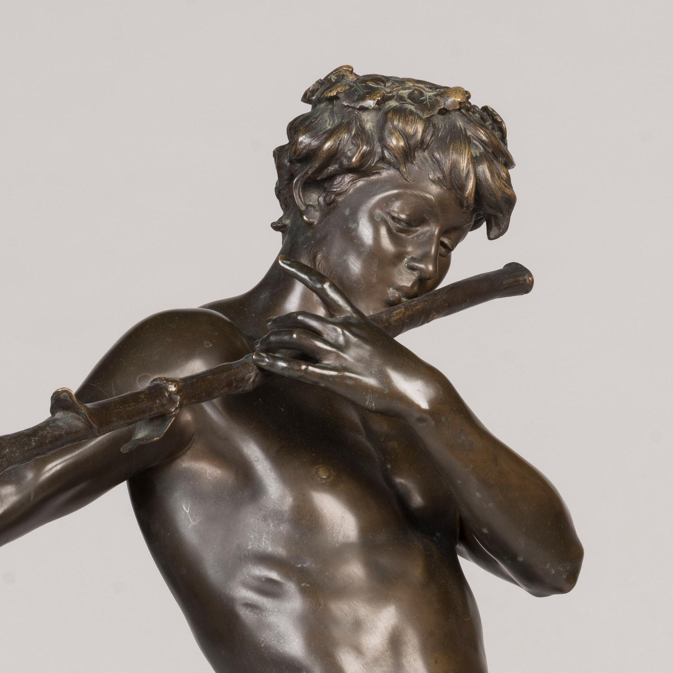 19th Century Bronze Figure of L'Improvisateur by Felix Charpentier For Sale 1