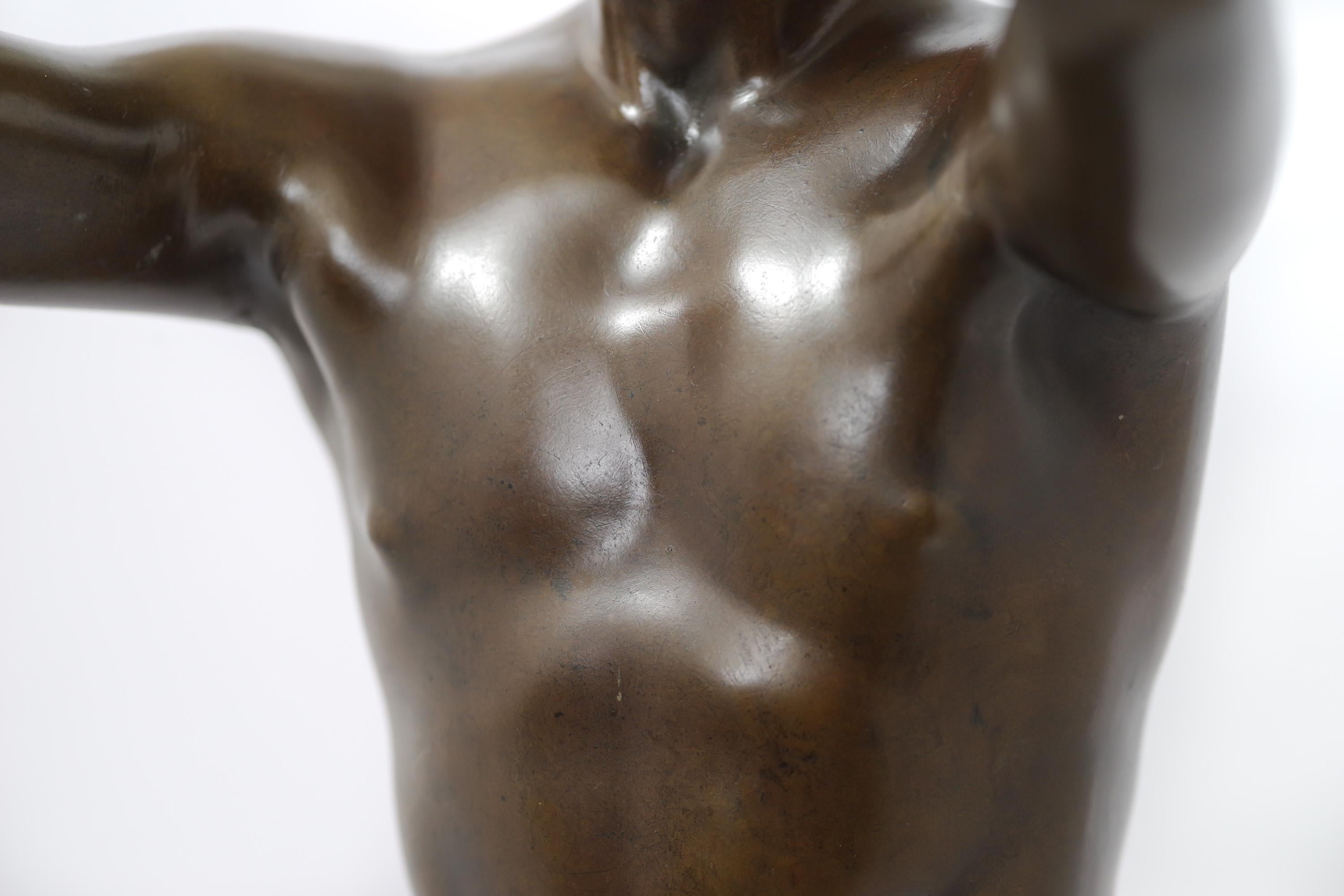 Figure de l'adorante de Berlin en bronze du 19e siècle par la fonderie Barbedienne en vente 1