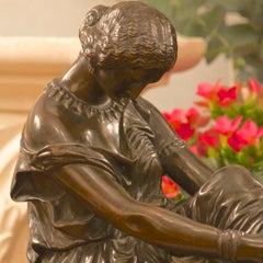 19th Century Bronze Figure of Sappho after James Pradier (1790-1852)