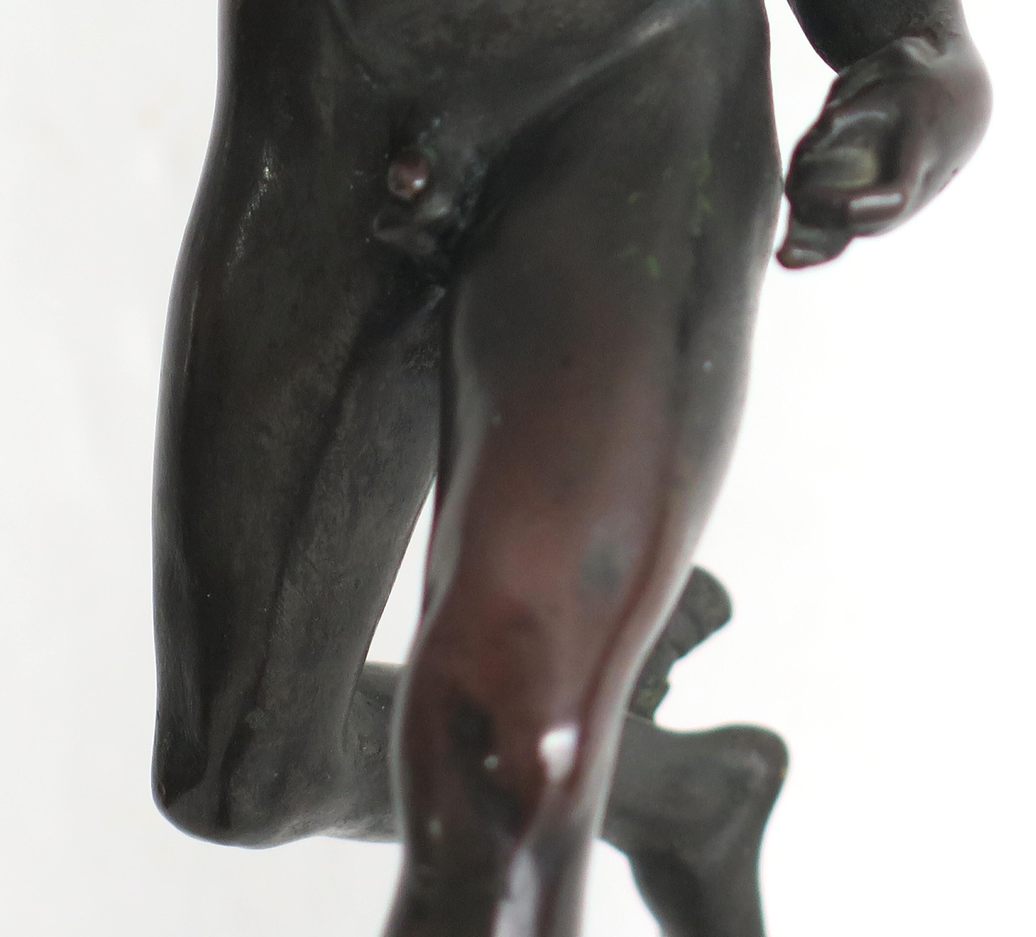Bronzefigur des Hermes oder des Mercury aus dem 19. Jahrhundert, wahrscheinlich französisch im Angebot 1