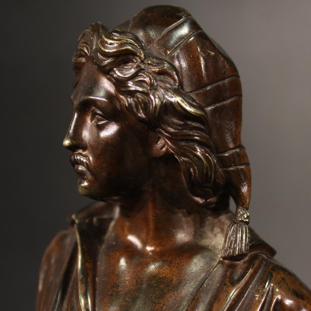 sculpture de fermier en bronze du 19ème siècle, 1880 en vente 5