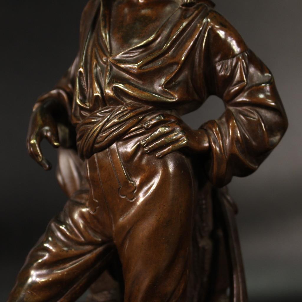 19th Century Bronze French Antique Farmer Sculpture, 1880 For Sale 5