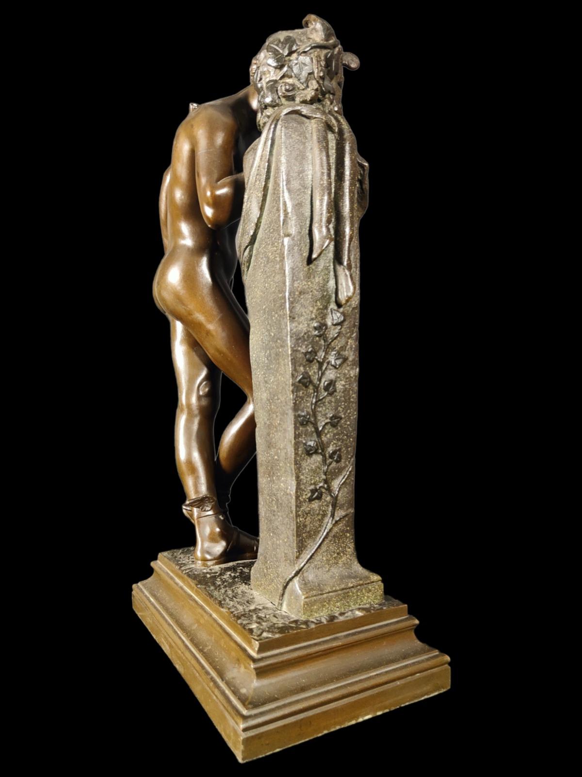 Bronzo del XIX secolo di Moulin
Elegante bronzo del XIX secolo firmato dall'autore. In Bronzo patinato e simulazione del porfido. Misure: 50 x 35 x 16 cm
Buone condizioni.