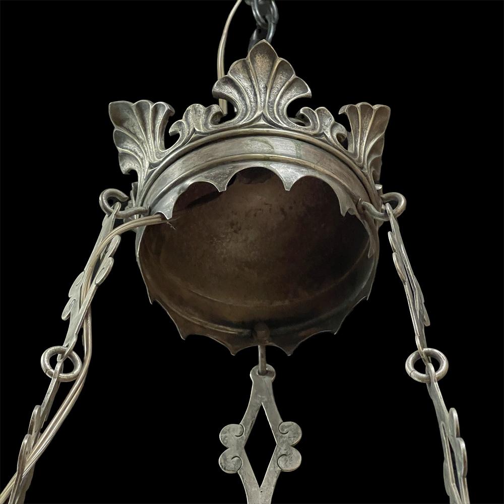 19th Century Bronze Gothic Chandelier For Sale 5