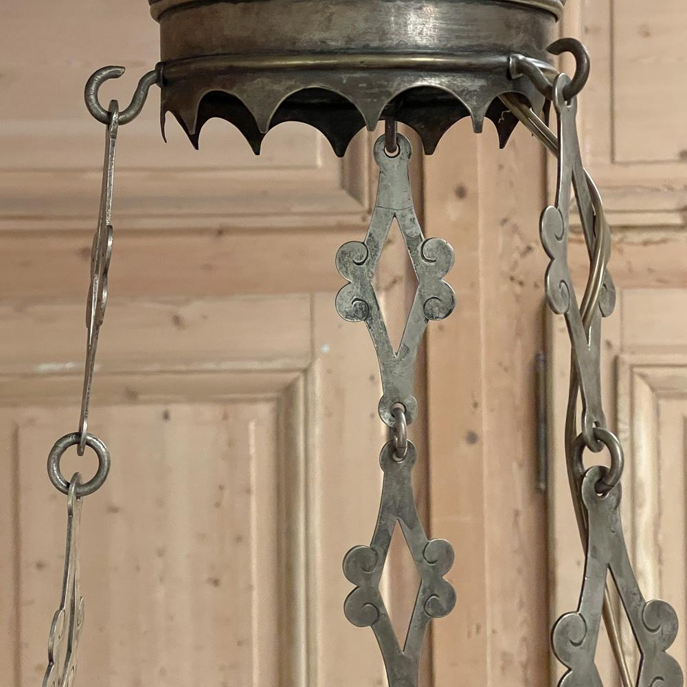 19th Century Bronze Gothic Chandelier For Sale 6