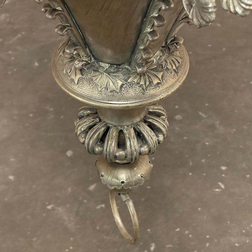 19th Century Bronze Gothic Chandelier For Sale 10