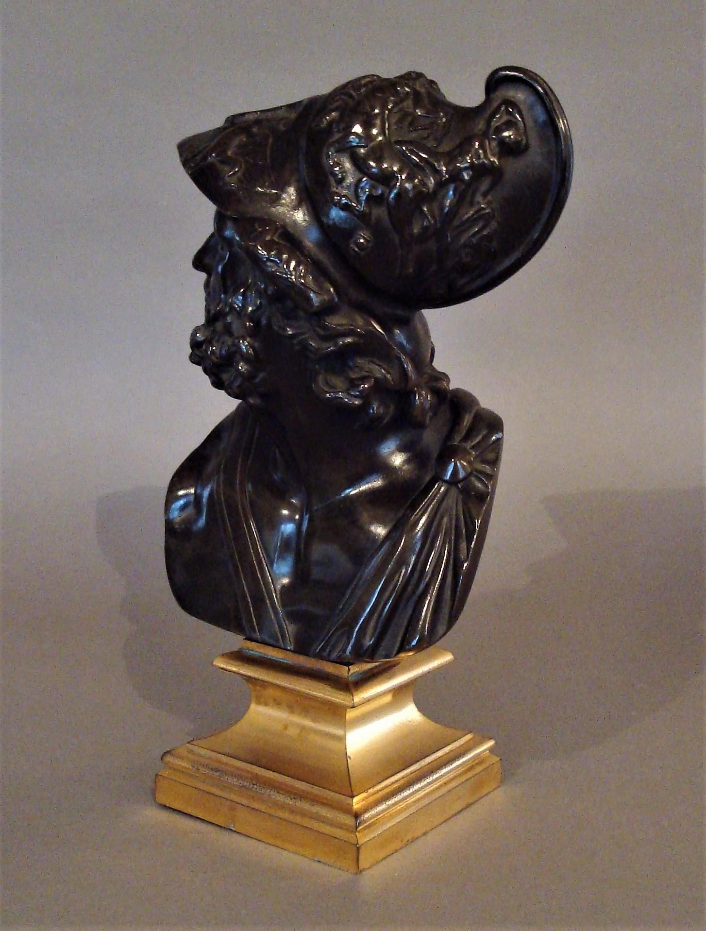19th Century Bronze Grand Tour Bust of Ajax 5