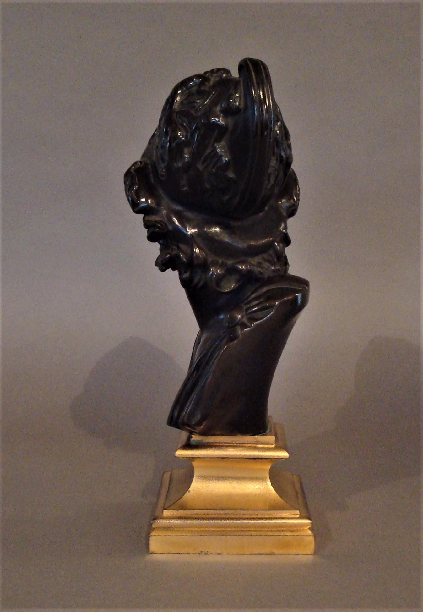 19th Century Bronze Grand Tour Bust of Ajax 2