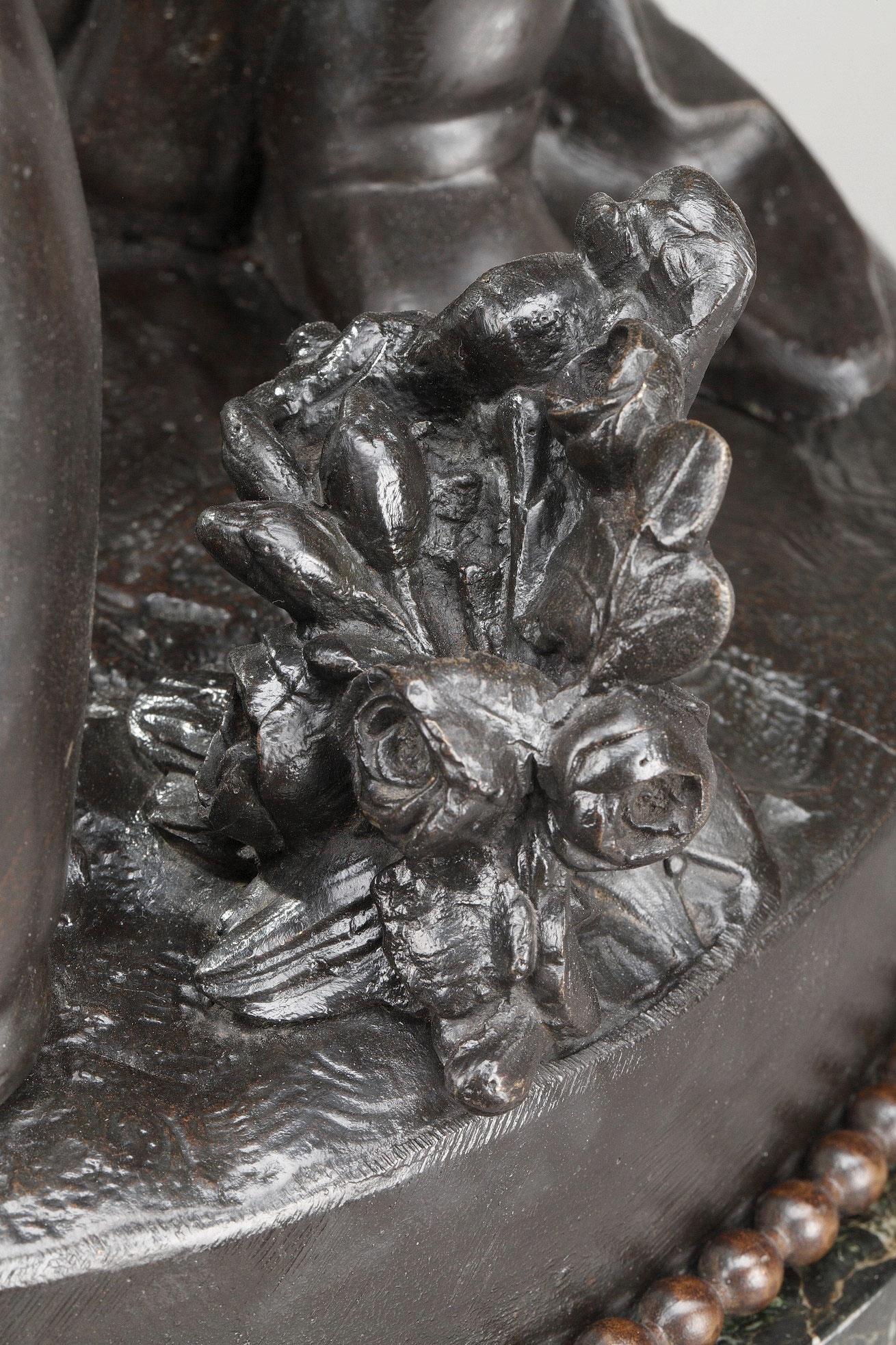 Groupe en bronze du XIXe siècle d'après Falconet Bon état - En vente à Paris, FR