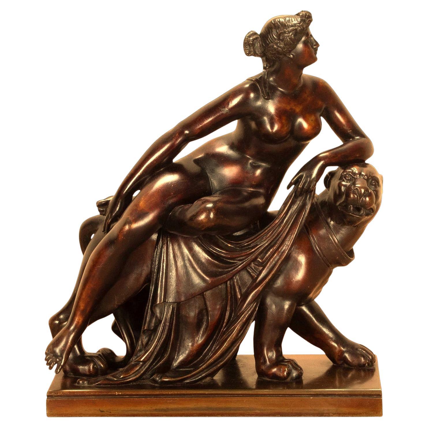 Grupo de bronce del siglo XIX "Ariadna y la pantera en venta