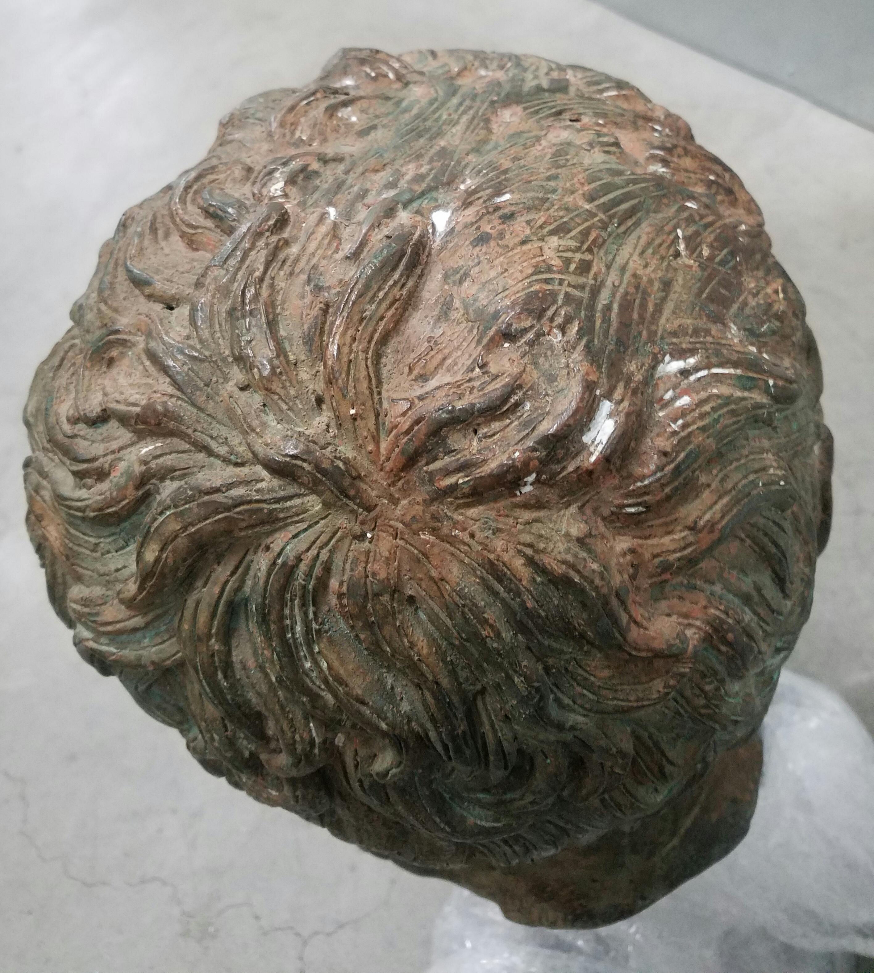 19th Century Bronze Head after Greek Antiquities 5