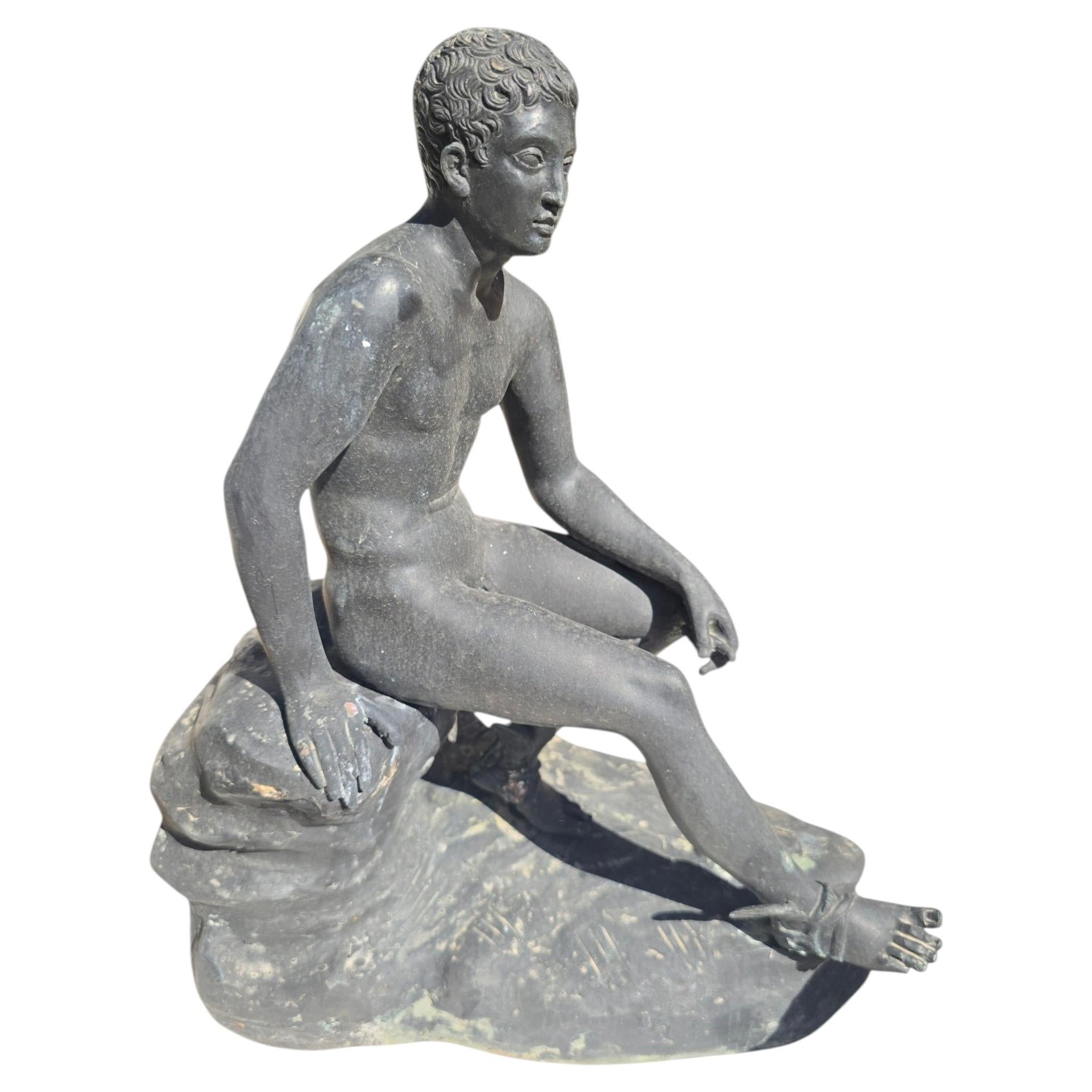 19th Century Bronze Hermes after the Antique, Naples Archaeological Museum Model For Sale